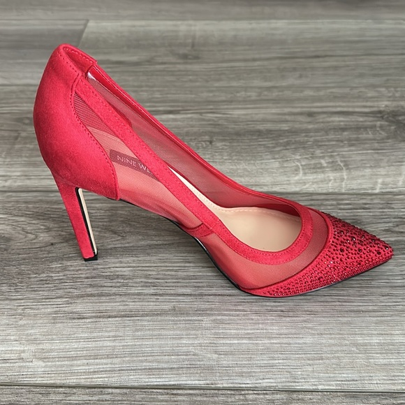 NEW in Origina Box Nine West Red Tayen Heels - Picture 6 of 10
